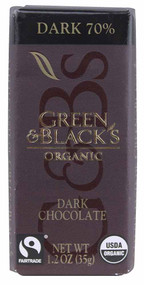 3 PACK of Green & Blacks Organic Dark Chocolate 70% -- 1.2 oz