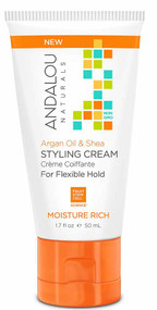 3 PACK of Andalou Naturals Moisture Rich Styling Cream Argan Oil & Shea -- 1.7 fl oz