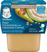 3 PACK of Gerber Oatmeal Cereal Pear Cinnamon -- 2 Packs