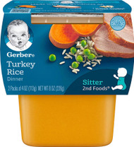 3 PACK of Gerber Sitter 2nd Foods Dinner Turkey and Rice -- 2 Packs