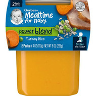 <img alt="Gerber, Mealtime for Baby, Power Blend, 2nd Foods, Turkey Rice, 2 Pack, 4 oz (113 g) Each (Discontinued Item)" title="Gerber, Mealtime for Baby, Power Blend, 2nd Foods, Turkey Rice, 2 Pack, 4 oz (113 g) Each (Discontinued Item),015000073282"