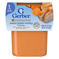 <img alt="3 PACK of Gerber, 2nd Foods, Nourishing Blends, Sitter, Sweet Potato Turkey with Oats, 2 Pack, 4 oz (113 g) Each" title="3 PACK of Gerber, 2nd Foods, Nourishing Blends, Sitter, Sweet Potato Turkey with Oats, 2 Pack, 4 oz (113 g) Each,015000073602"