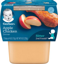 3 PACK of Gerber Sitter 2nd Foods Dinner Apple Chicken -- 2 Packs