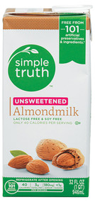 3 PACK of Simple Truth Unsweetened Almondmilk -- 32 fl oz