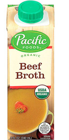 3 PACK of Pacific Foods Organic Broth Beef -- 8 fl oz