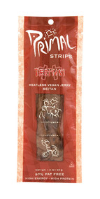 3 PACK of Primal Spirit Foods Primal Strips Meatless Vegan Jerky Teriyaki -- 1 oz