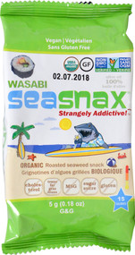 3 PACK of SeaSnax Grab & Go Seaweed Snacks Wasabi -- 0.18 oz