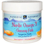 Nordic Naturals, Nordic Omega-3 Gummy Fish, Tangerine Treats, 124 mg, 30 Gummy Fish