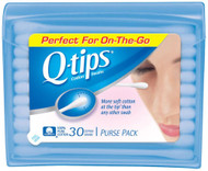 3 PACK OF Q-Tips Cotton Swab Purse Pack -- 30 Swabs Each / Pack of 36