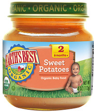 3 PACK OF Earths Best Organic Baby Food Stage 2 Sweet Potatoes -- 4 oz
