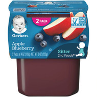 3 PACK OF Gerber 2nd Foods 2 Packs Apple Blueberry -- 4 oz Each / Pack of 2
