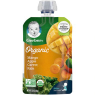3 PACK OF Gerber 2nd Foods Organic Baby Food Mango Apple Carrot Kale -- 3.5 oz