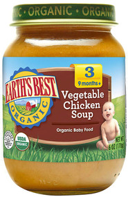 3 PACK OF Earths Best Organic Baby Food Stage 3 Vegetable Chicken -- 6 oz