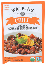 3 PACK OF Watkins Organic Gourmet Chili Seasoning Mix -- 1.25 oz