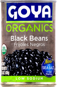 3 PACK OF Goya Organic Black Beans Low Sodium -- 15.5 oz
