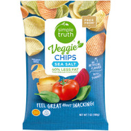 3 PACK OF Simple Truth Veggie Chips Sea Salt -- 7 oz