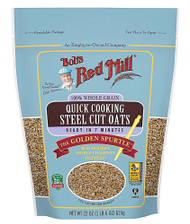 3 PACK OF Bobs Red Mill Steel Cut Oats Quick Cooking -- 22 oz