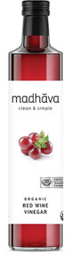 3 PACK OF Madhava Organic Red Wine Vinegar Single Source Non-GMO -- 16.9 fl oz