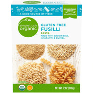 3 PACK OF Simple Truth Organic Gluten Free Pasta Fusilli -- 12 oz