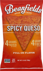 3 PACK OF Beanfields Bean Chips Spicy Queso -- 5.5 oz