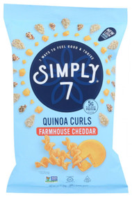 3 PACK OF Simply 7 Quinoa Curls Gluten Free Farmhouse Cheddar -- 3.5 oz