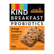 3 PACK OF Kind Breakfast Probiotics Bar Orange Cranberry -- 4 Pack