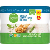 3 PACK OF Simple Truth Organic Great Northern Beans -- 15 oz Each / Pack of 4