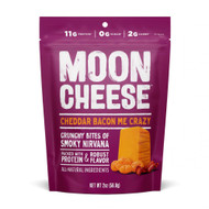 3 PACK OF Moon Cheese Cheese Snacks Cheddar Bacon Me Crazy -- 2 oz