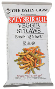 3 PACK OF The Daily Crave Veggie Straws Spicy Sriracha -- 5.5 oz