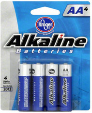 3 PACK OF Kroger Alkaline AA Batteries -- 4 Batteries