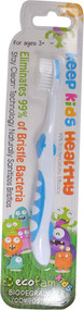 3 PACK OF EcoFam Kids Stay Clean Technology Toothbrush Blue -- 1 Toothbrush
