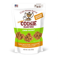 3 PACK OF Crazy Monkey Baking Granola Cookie Clusters Lemon Coconut -- 7.5 oz
