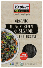 3 PACK OF Explore Cuisine Organic Black Bean & Sesame Fettuccine -- 8 oz