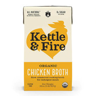 3 PACK OF Kettle & Fire Organic Chicken Broth -- 32 oz