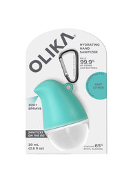 3 PACK OF Olika Hydrating Hand Sanitizer Clip-On Mint Citrus -- 0.6 fl oz