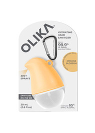 3 PACK OF Olika Hydrating Hand Sanitizer Clip-On Orange Blossom -- 0.6 fl oz