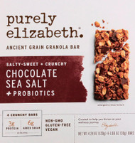 3 PACK OF Purely Elizabeth Ancient Grain Granola Bar Chocolate Sea Salt + Probiotics -- 1.06 oz Each / Pack of 4