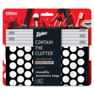 3 PACK OF Ziploc Chic Collection Skinny Stuff -- 5 Bags