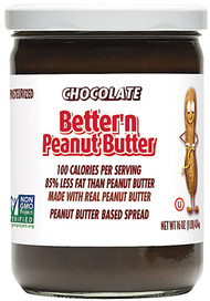 3 PACK OF Better N Peanut Butter Peanut Butter Based Spread Gluten Free Chocolate Creamy -- 16 oz
