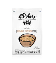 3 PACK OF 4Sisters Long Grain Organic Brown Rice -- 2 lbs