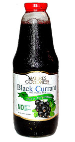 3 PACK OF Natures Goodness 100% Natural Juice Black Currant -- 1 Liter