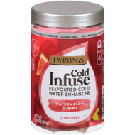 3 PACK OF Twinings Cold Infuse Flavored Cold Water Enhancer Watermelon & Mint -- 12 Infusers