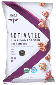 3 PACK OF Living Intentions Activated Superfood Popcorn Berry Smoothie -- 4 oz
