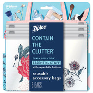 3 PACK OF Ziploc Charm Collection Essential Stuff -- 5 Bags