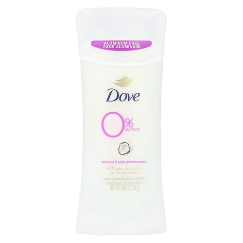 <img alt="Dove, Aluminum Free Deodorant, Coconut & Pink Jasmine, 2.6 oz (74 g)" title="Dove, Aluminum Free Deodorant, Coconut & Pink Jasmine, 2.6 oz (74 g),079400462237"
