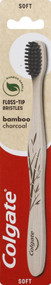 3 PACK OF Colgate Soft Bamboo Charcoal Manual Toothbrush -- 1 Toothbrush
