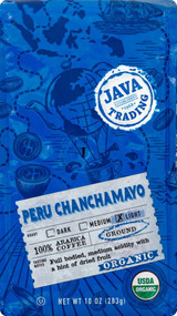3 PACK OF Java Trading Company Organic Peru Chanchamayo Coffee Ground Bag -- 10 oz