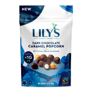 3 PACK OF Lilys Sweets Dark Chocolate Caramel Popcorn -- 3.5 oz