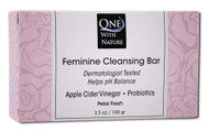 3 PACK OF One With Nature Feminine Cleansing Bar Petal Fresh -- 3.5 oz