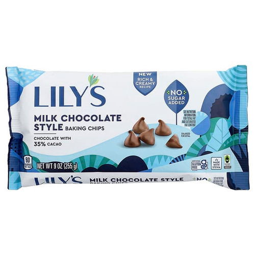 <img alt="Lilys Sweets, Baking Chips, Milk Chocolate Style, 35% Cacao, 9 oz (255 g)" title="Lilys Sweets, Baking Chips, Milk Chocolate Style, 35% Cacao, 9 oz (255 g),856481003906"